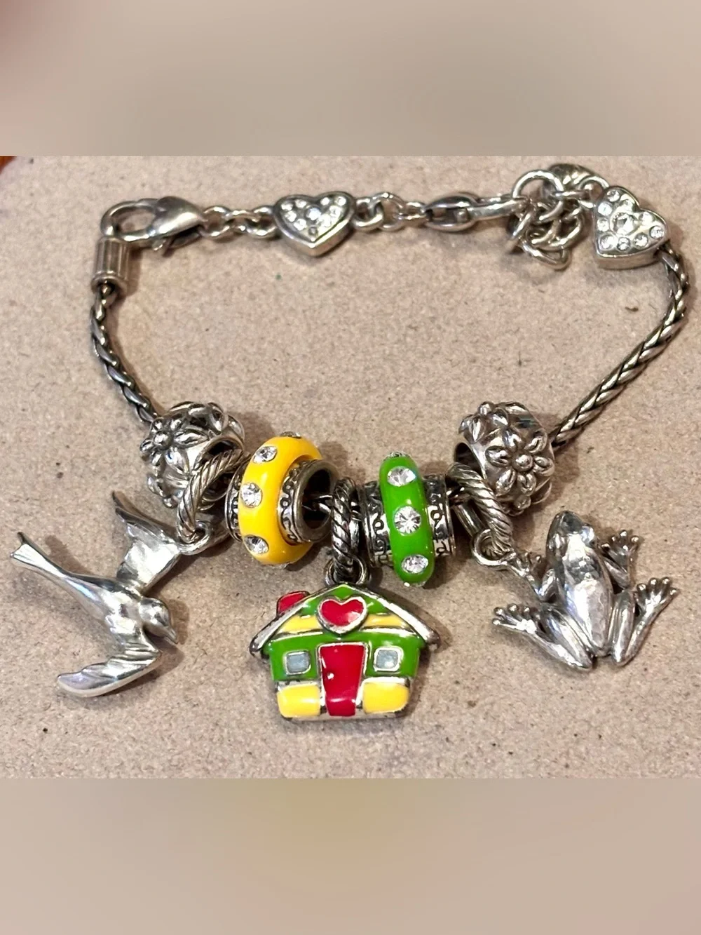 Brighton Soaring Seagull charm in silver Bird in flight Retired & rare